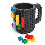 350ml Creative Coffee Mug Travel Cup Kids Adult Cutlery Lego Mug Drink Mixing Cup Dinnerware Set for Child